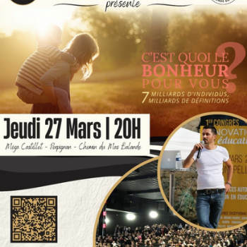 Ciné débat "C'est quoi le bonheur pour vous" de Julien PERON  au Méga Castillet- Bibliothèque de Saleilles