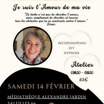 Atelier avec Maria-Elisa Hurtado " Je suis l'amour de ma vie"- Médiathèque "Alexandre Jardin" de Saleilles