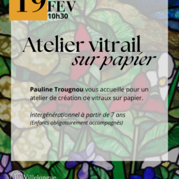 Atelier vitrail sur papier | Médiathèque J.Tastu