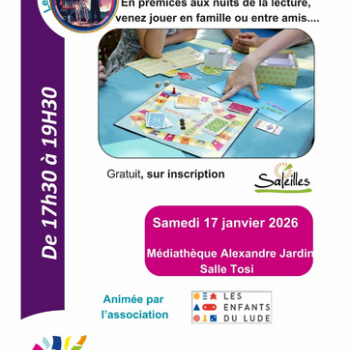 Soirée Jeux - Médiathèque Alexandre Jardin de Saleilles