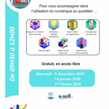 Un conseiller numérique - Médiathèque "Alexandre Jardin" de Saleilles