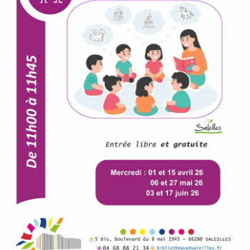  L'heure du conte avec Domily - Médiathèque Alexandre Jardin  de Saleilles 