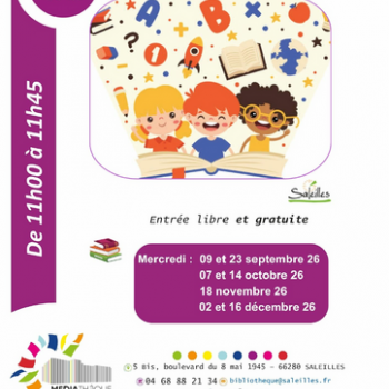  L'heure du conte avec Domily - Médiathèque Alexandre Jardin  de Saleilles 