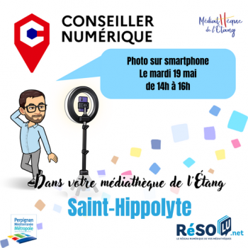 Initiation de la photographie sur smartphone - Saint-Hippolyte - Médiathèque de L'Étang