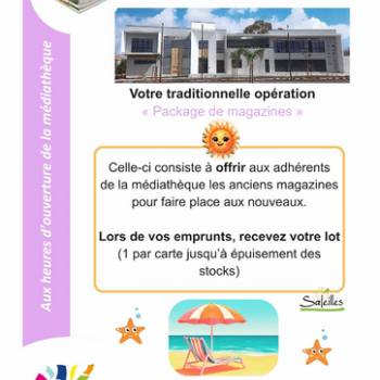 Opération "Package de magazines" - Médiathèque Alexandre Jardin de Saleilles