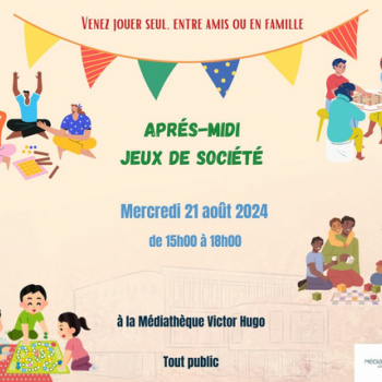 Après-midi jeux de société - Médiathèque Victor Hugo - Sainte Marie la mer