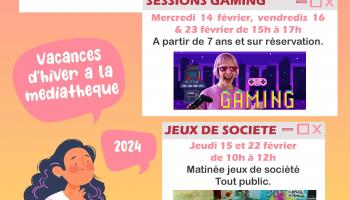 Les Ateliers des Vacances d'hiver M.A.O - GAMING - JEUX DE SOCIETE