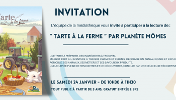 Invitation speactacle " tarte à la ferme"