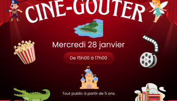 Rappel – Ciné-goûter à la médiathèque le mercredi 28 janvier