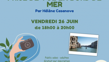 invitation atelier prise de vue à bord de mer
