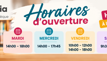 Horaires médiathèque