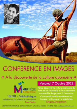 Conférence en images "A la découverte de la culture aborigène" à la Médiathèque de St Estève 
