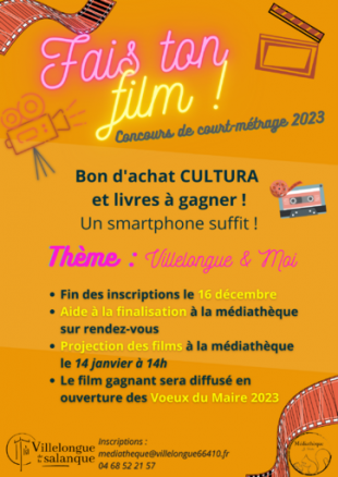 Médiathèque de Villelongue-de-la-Salanque J.Tastu concours de court-métrage 