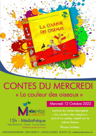 Contes du mercredi et atelier créatif à la médiathèque de St Estève 