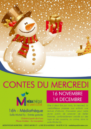 Contes du mercredi à la médiathèque de St Estève ! 