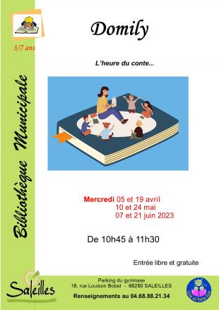 Bibliothèque de Saleilles - L'heure du conte avec Domily