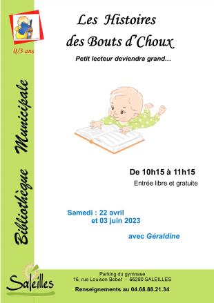 Bibliothèque de Saleilles - Les histoires des Bouts d'Choux