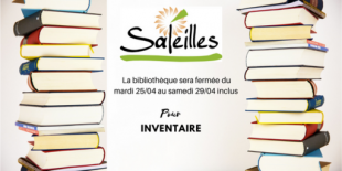 Bibliothèque de Saleilles - Inventaire du 25/04 au 29/04