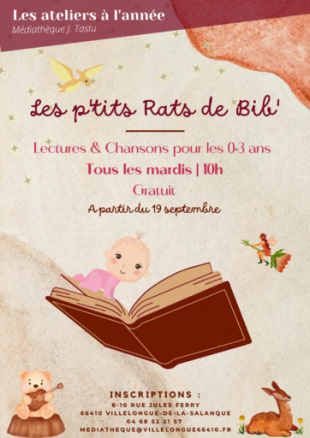 Les p'tits rats de bib' à la médiathèque J. Tastu