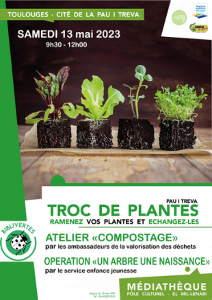 Médiathèque El Mil·lenari Toulouges - PAU I TREVA - TROC DE PLANTES