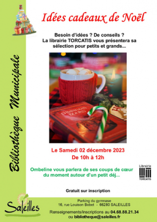 Idées cadeaux de Noël - Bibliothèque de Saleilles