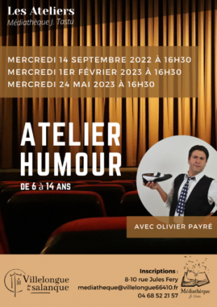 Médiathèque de Villelongue de la Salanque J. Tastu - Atelier Humour avec Olivier Payré
