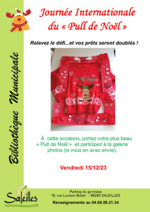 Journée internationale du "Pull de Noël" - Bibliothèque de Saleilles