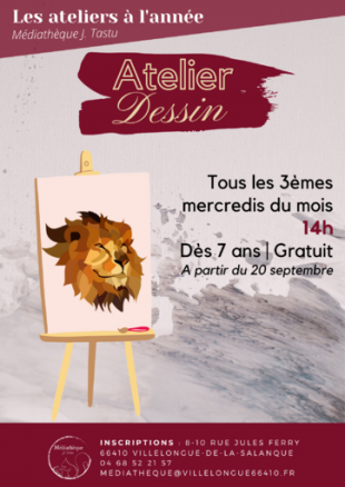 Ateliers dessin avec Beyond Banana à la médiathèque J.Tastu