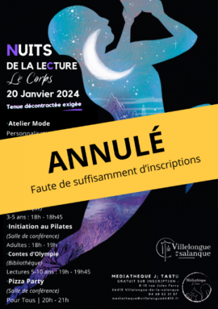 Nuits de la Lecture 2024 | Médiathèque J. Tastu