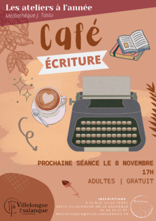 Café-Ecriture à la médiathèque J. Tastu