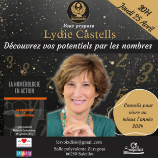 Bibliothèque de Saleilles - Lydie Castells "Découvrez vos potentiels par les nombres" à la salle polyvalente