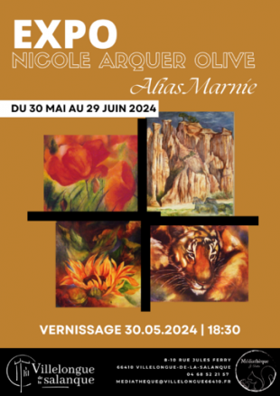 Vernissage d'Exposition | Nicole Olive | Médiathèque J. Tastu