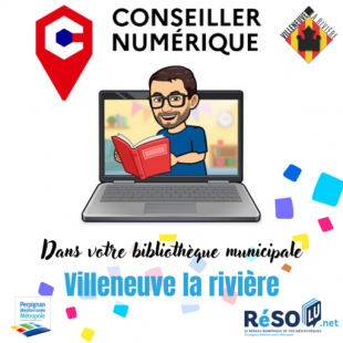 Bibliothèque municipale – Villeneuve la rivière - Un conseiller numérique dans votre bibliothèque