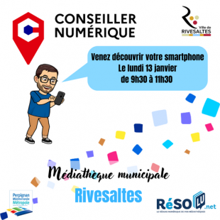 Initiation smartphone - Médiathèque municipale de Rivesaltes