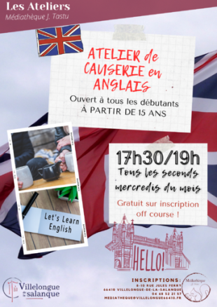 Atelier de Causerie en Anglais | Médiathèque J. Tastu
