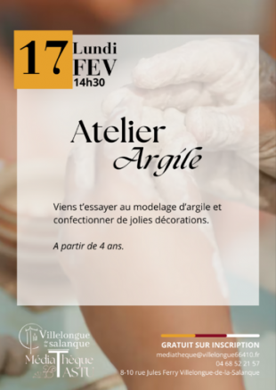 Atelier d'argile | Médiathèque J.tatsu 