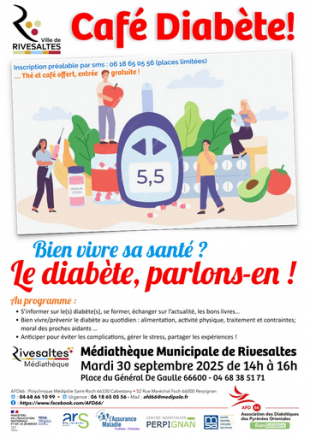 Médiathèque Rivesaltes - Café diabète !