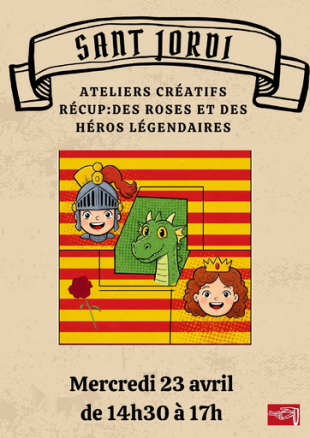 Médiathèque El Mil·lenari de Toulouges :Ateliers créatifs ' récup' Sant Jordi 