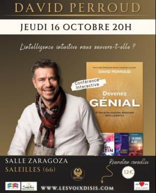 Conférence /Atelier interactif  "Devenez Genial"- David Perroud - Médiathèque "Alexandre Jardin" de Saleilles