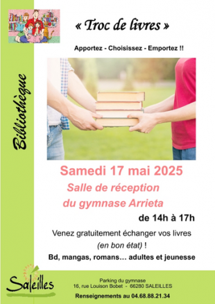 Bibliothèque de Saleilles - TROC DE LIVRES