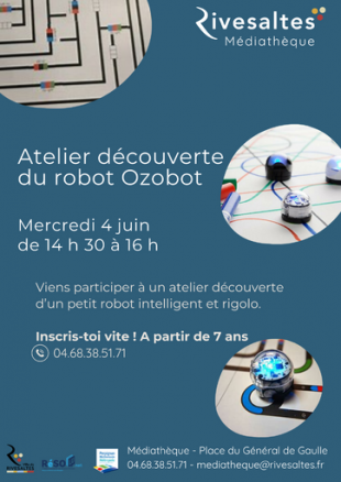 Rivesaltes - Jeux sur tablettes numériques, Atelier découverte Ozobot