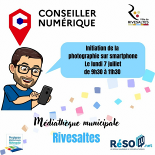 initiation à la photo avec smartphone - Médiathèque municipale de Rivesaltes