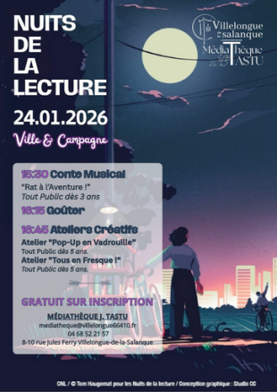 Nuits de la Lecture 2026 | Médiathèque J. Tastu
